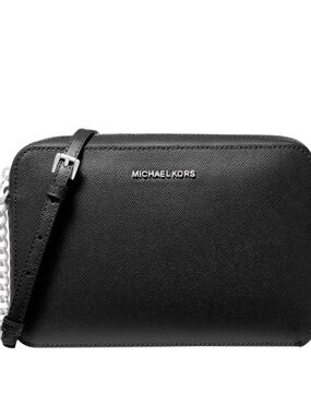 Michael Kors Jet Set Travel Large East/West Crossbody Black Purse NWT